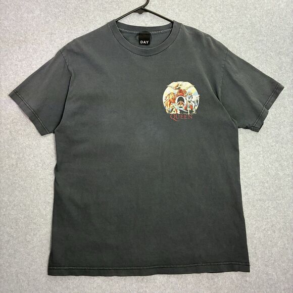 Queen Band Graphic Tee DAY Brand Medium Black Vintage Style T-Shirt - Picture 1 of 6